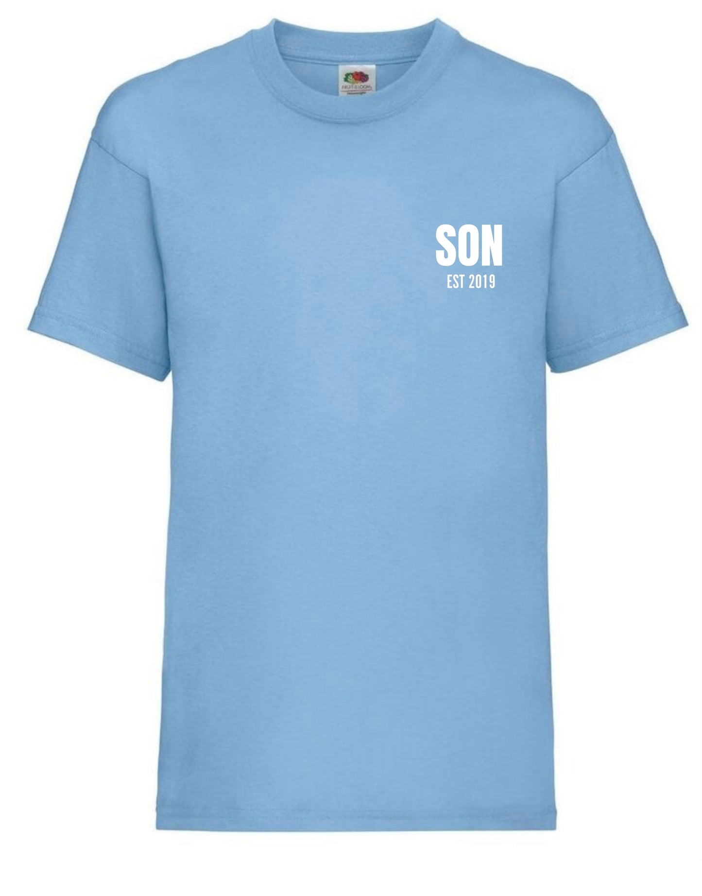 Cute personalised “SON” t-shirts for 3 to 15 years old in 10 colours