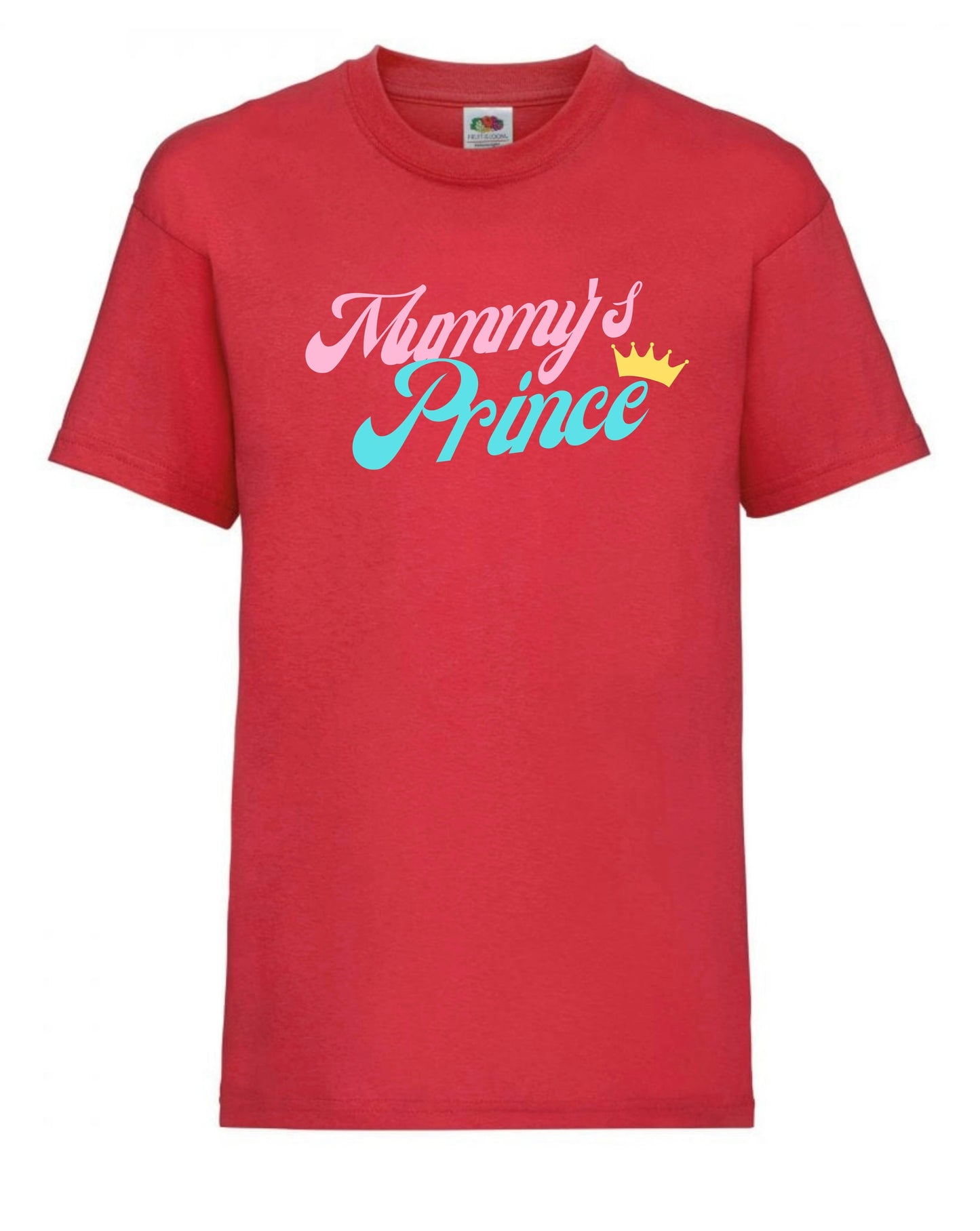 Cute “Mummy’s Prince” boys’ personalised t-shirts for aged 3-15 in 7 colours