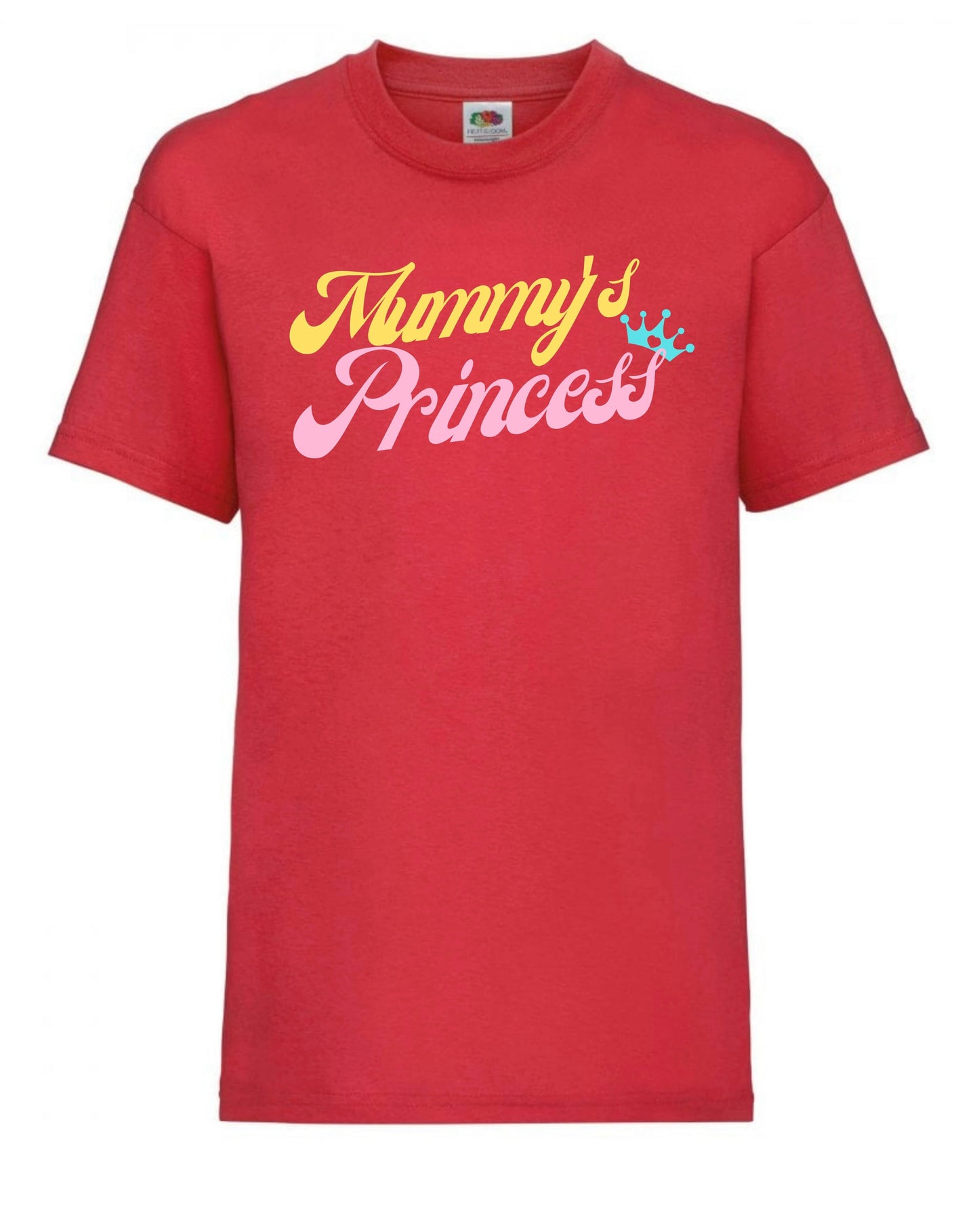 Cute “Mummy’s princess” girls’ t-shirts aged 3 to 15 years in 7 colours