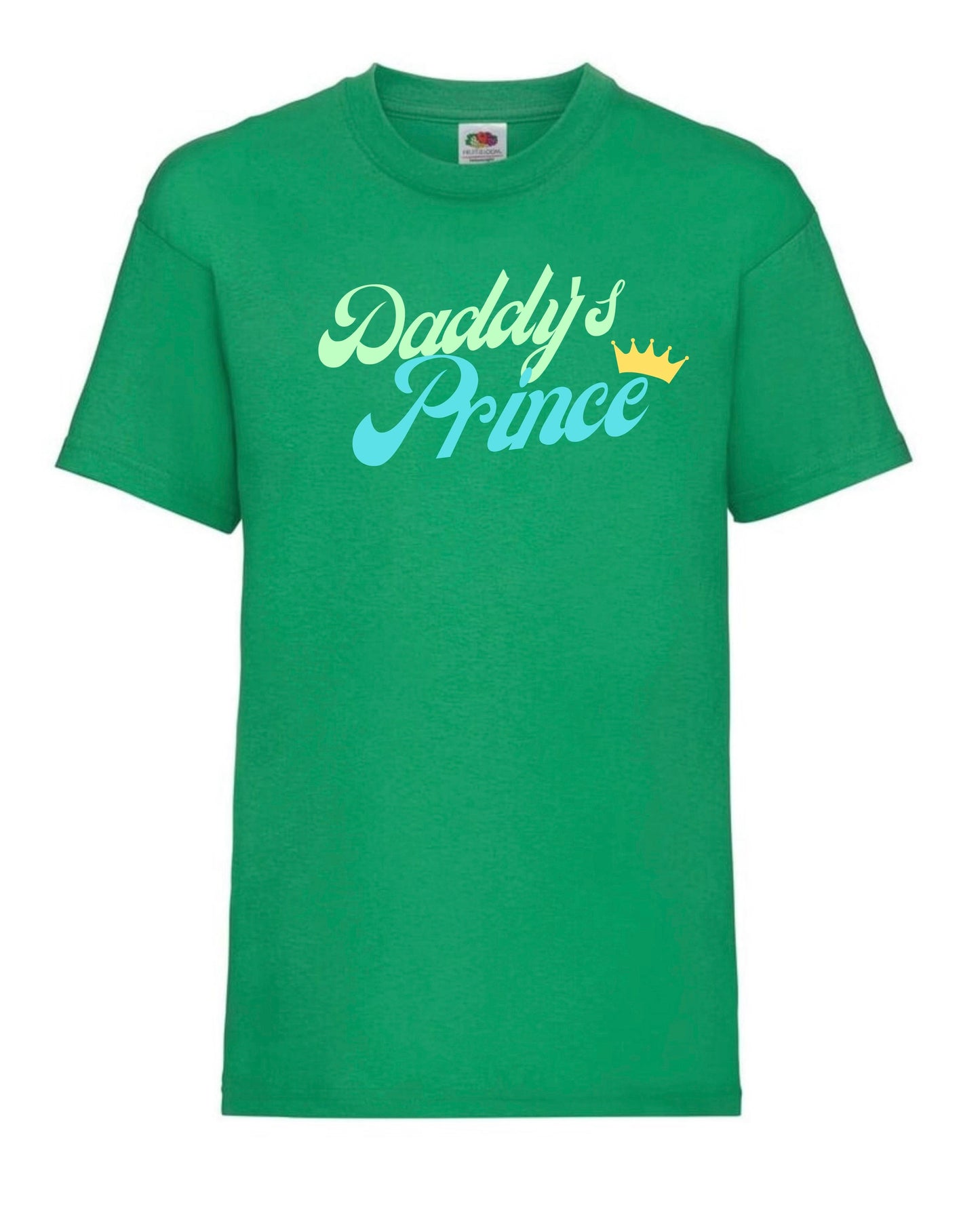 Cute “Daddy’s prince” personalised t-shirt for boys aged 3 to 15 years in 7 colours