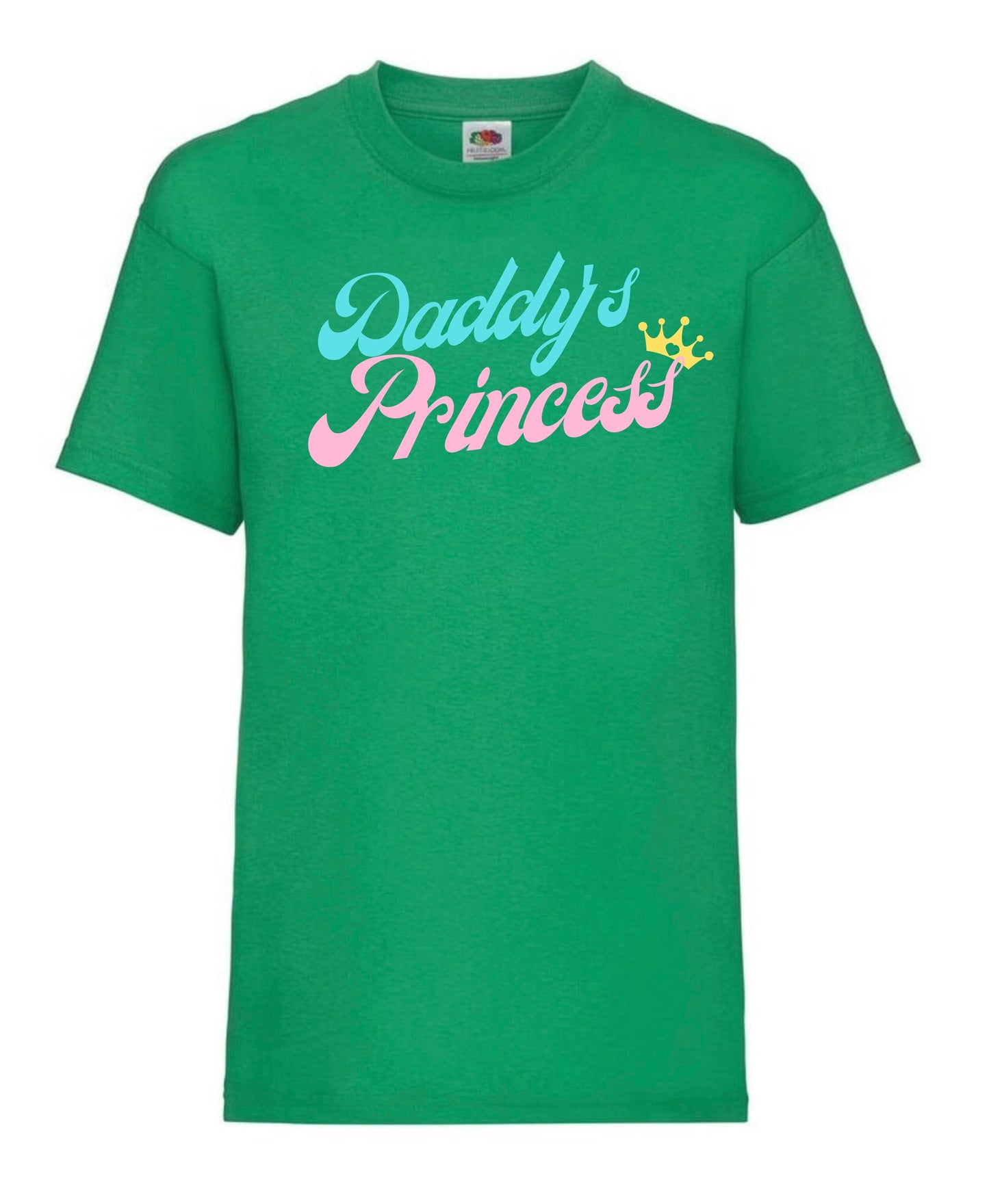 Cute “Daddy’s princess” girls’ t-shirts aged 3 to 15 years in 7 colours