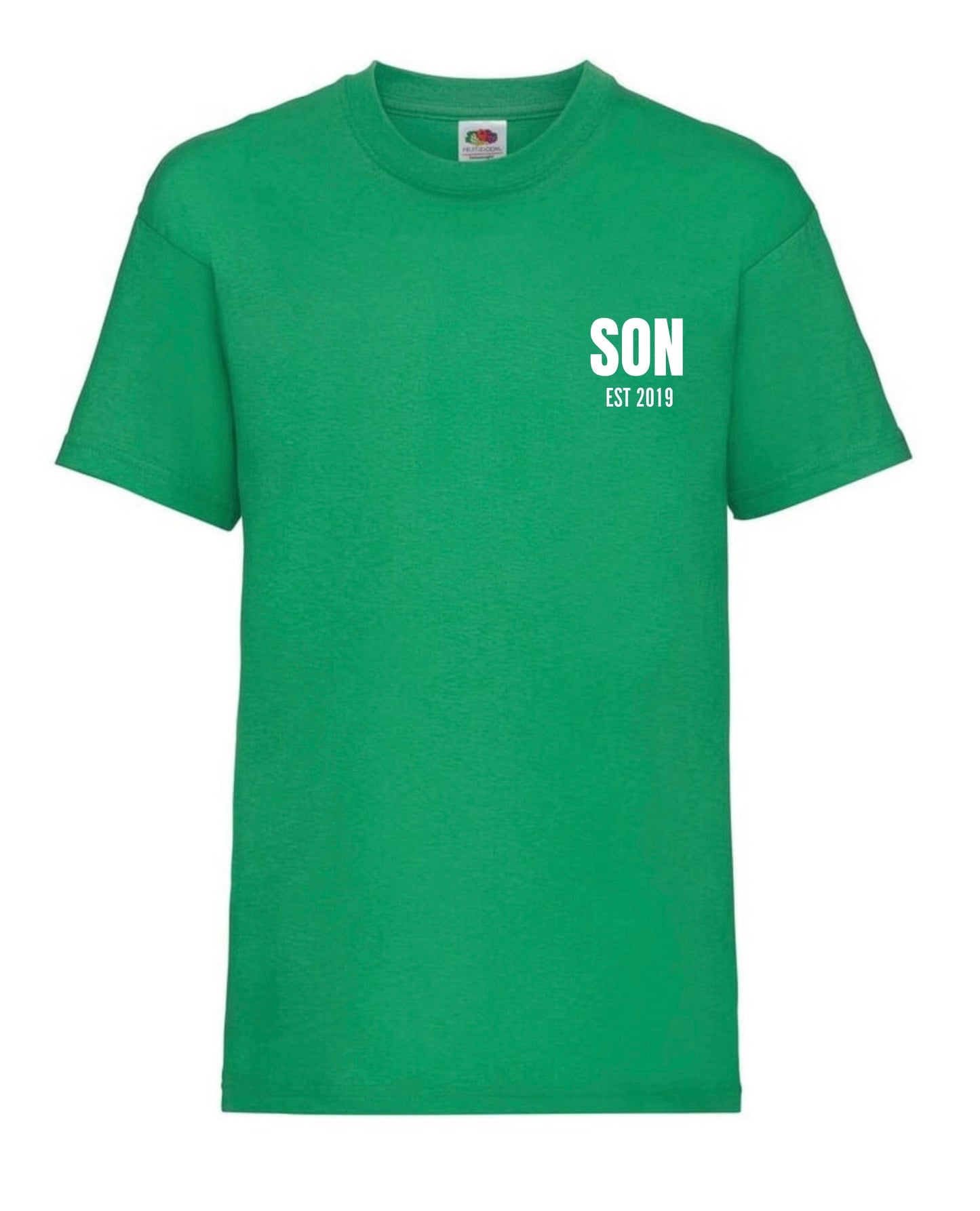 Cute personalised “SON” t-shirts for 3 to 15 years old in 10 colours