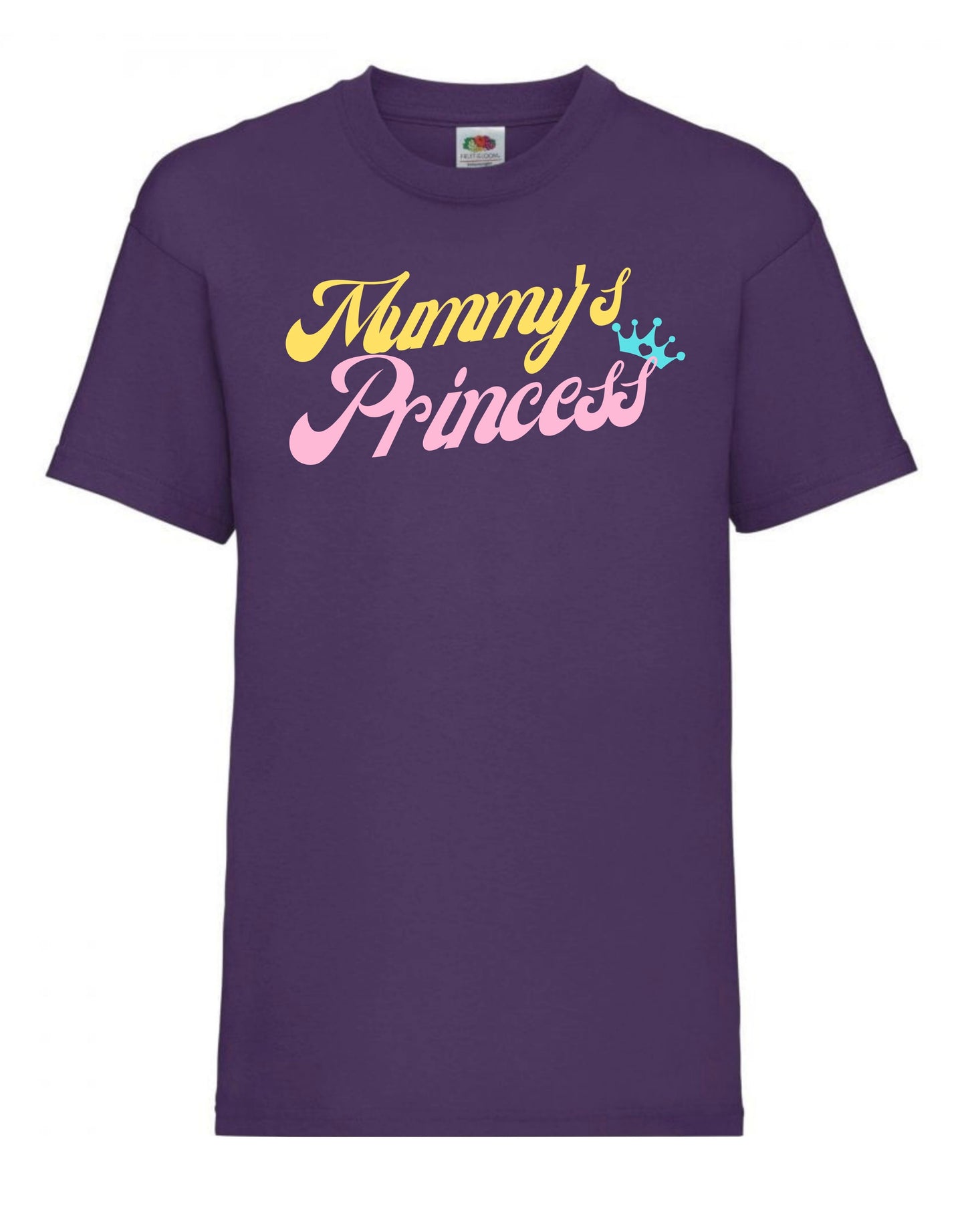 Cute “Mummy’s princess” girls’ t-shirts aged 3 to 15 years in 7 colours