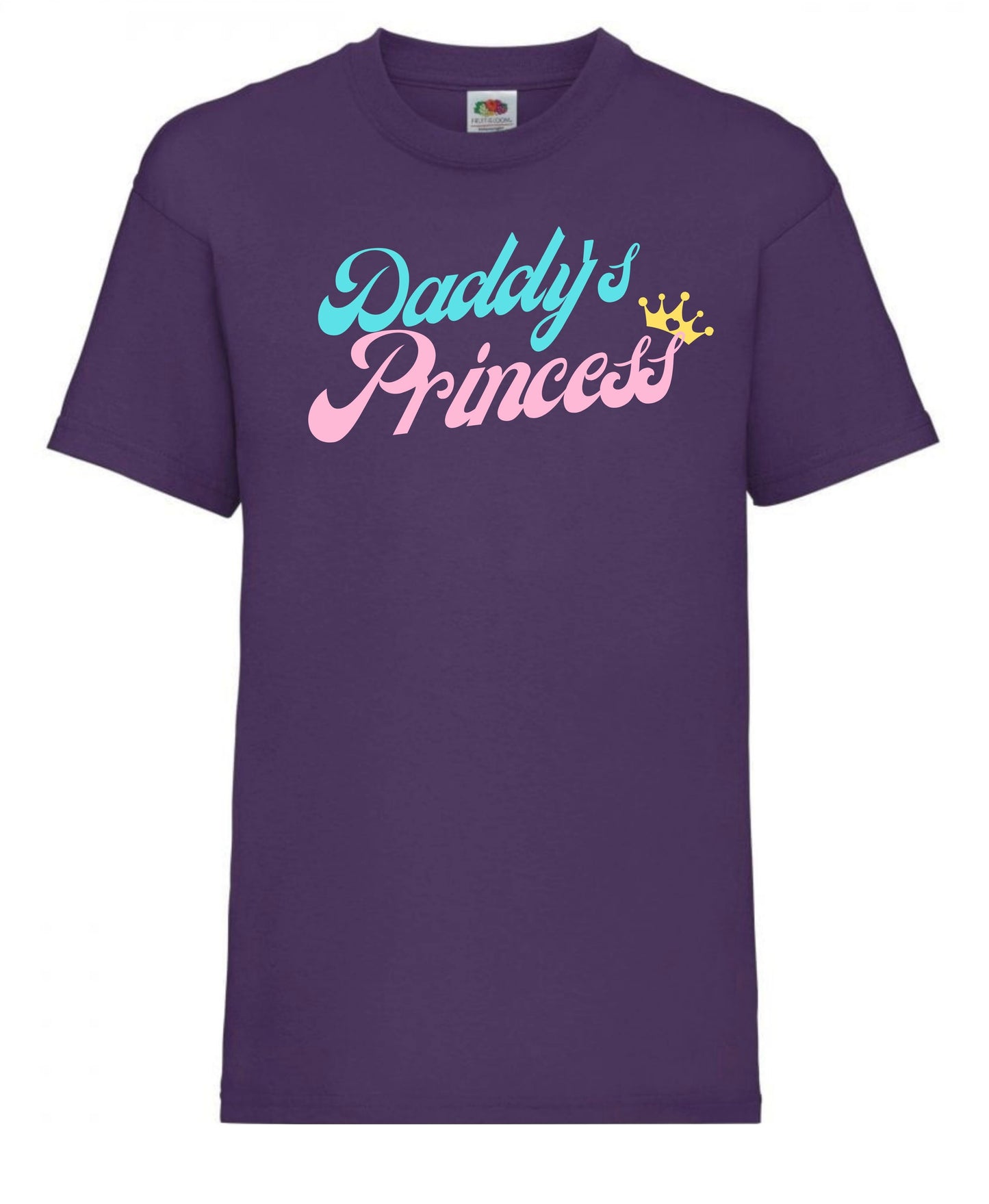 Cute “Daddy’s princess” girls’ t-shirts aged 3 to 15 years in 7 colours