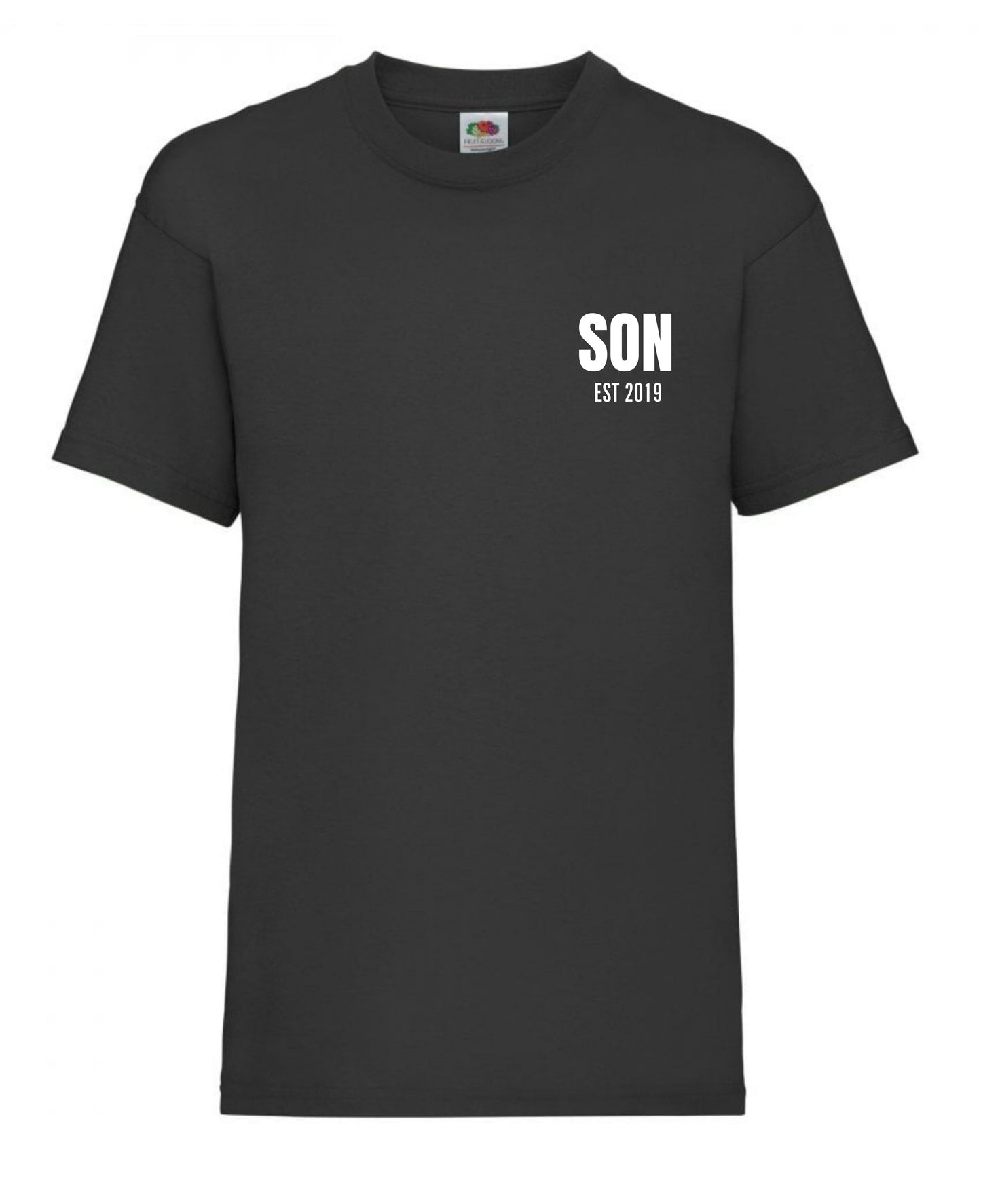 Cute personalised “SON” t-shirts for 3 to 15 years old in 10 colours