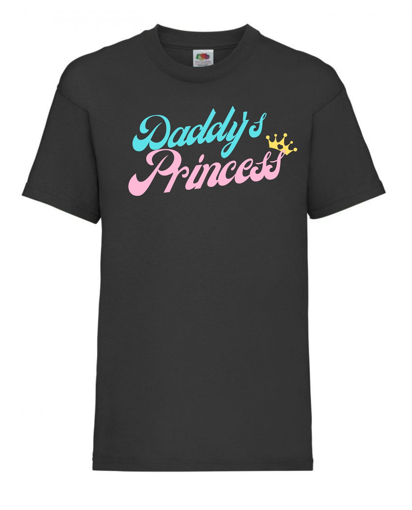 Cute “Daddy’s princess” girls’ t-shirts aged 3 to 15 years in 7 colours