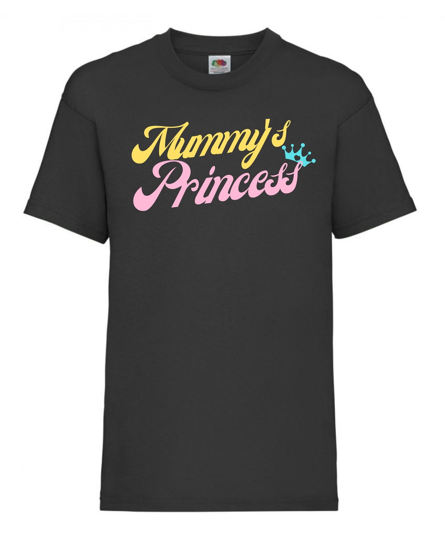 Cute “Mummy’s princess” girls’ t-shirts aged 3 to 15 years in 7 colours