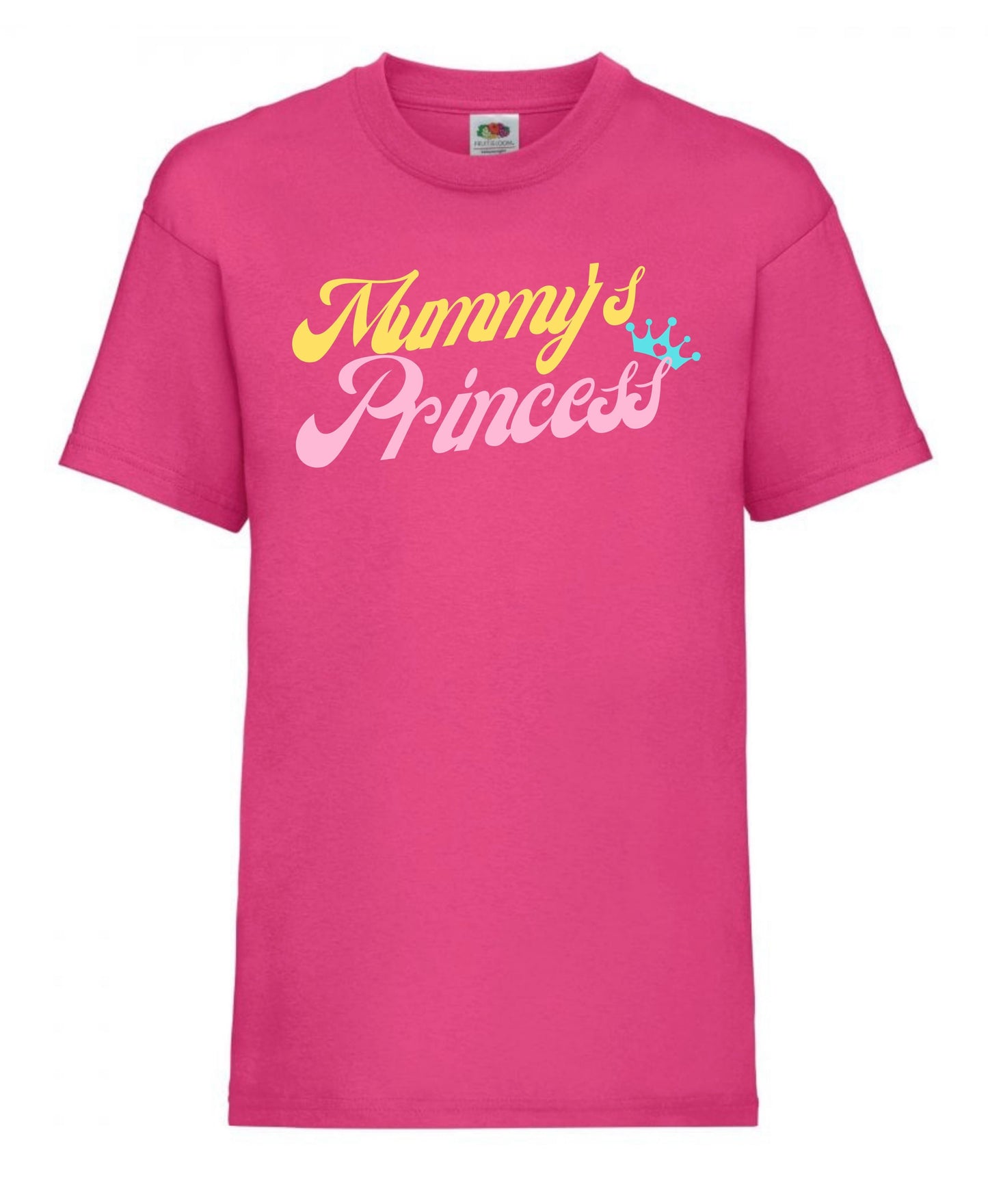 Cute “Mummy’s princess” girls’ t-shirts aged 3 to 15 years in 7 colours