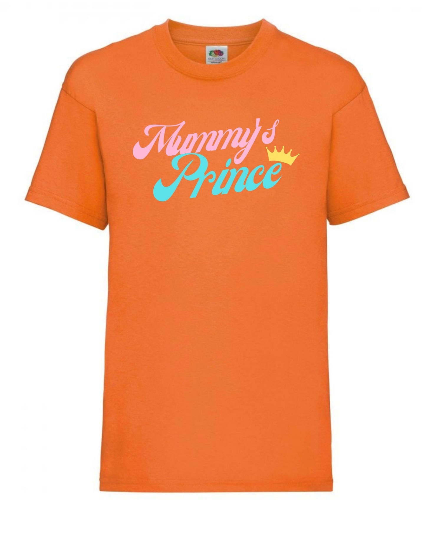 Cute “Mummy’s Prince” boys’ personalised t-shirts for aged 3-15 in 7 colours