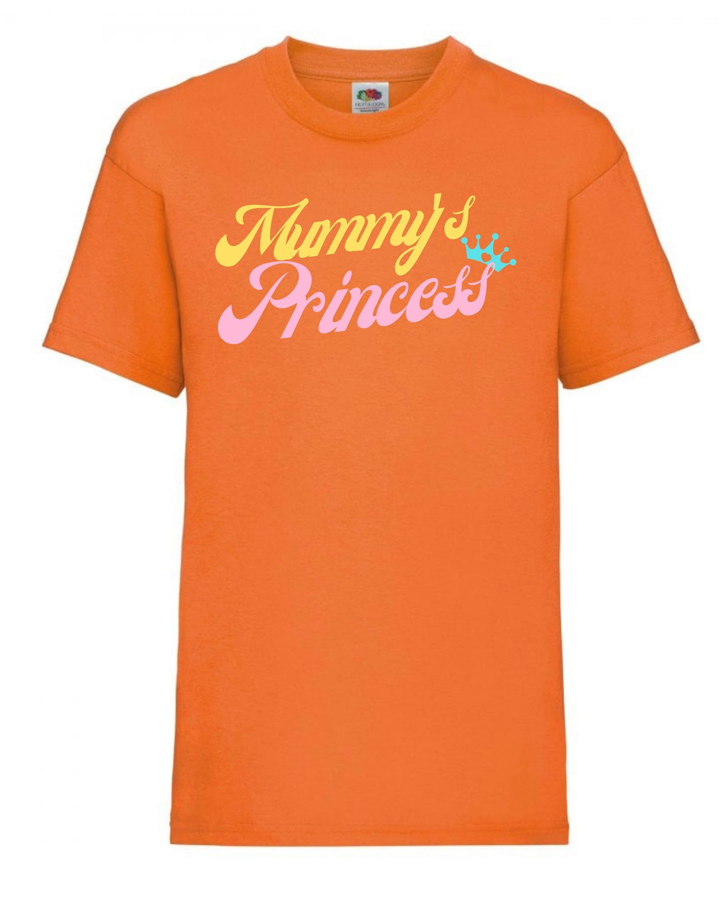 Cute “Mummy’s princess” girls’ t-shirts aged 3 to 15 years in 7 colours