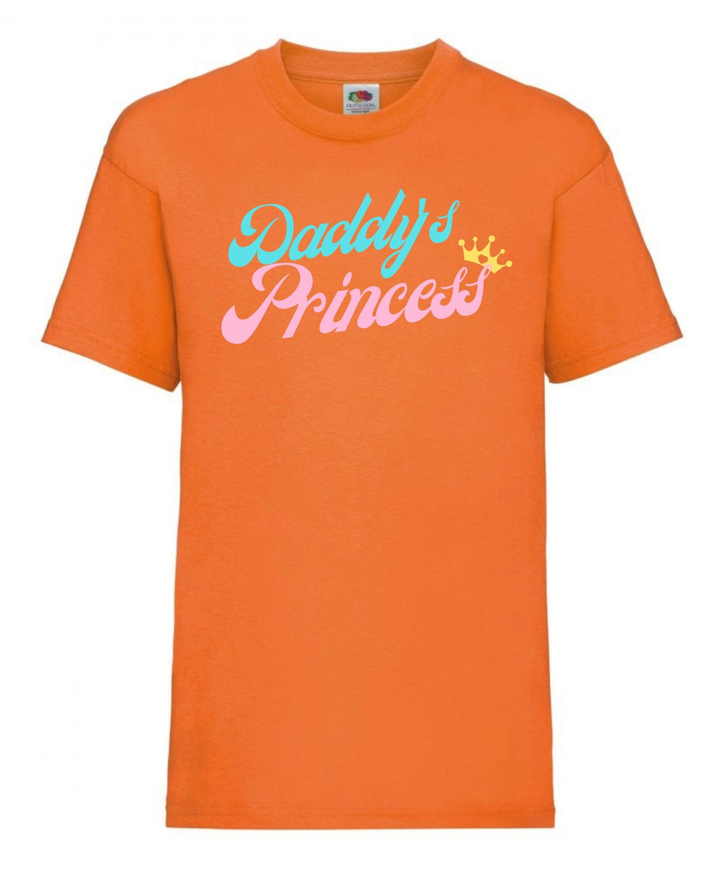 Cute “Daddy’s princess” girls’ t-shirts aged 3 to 15 years in 7 colours