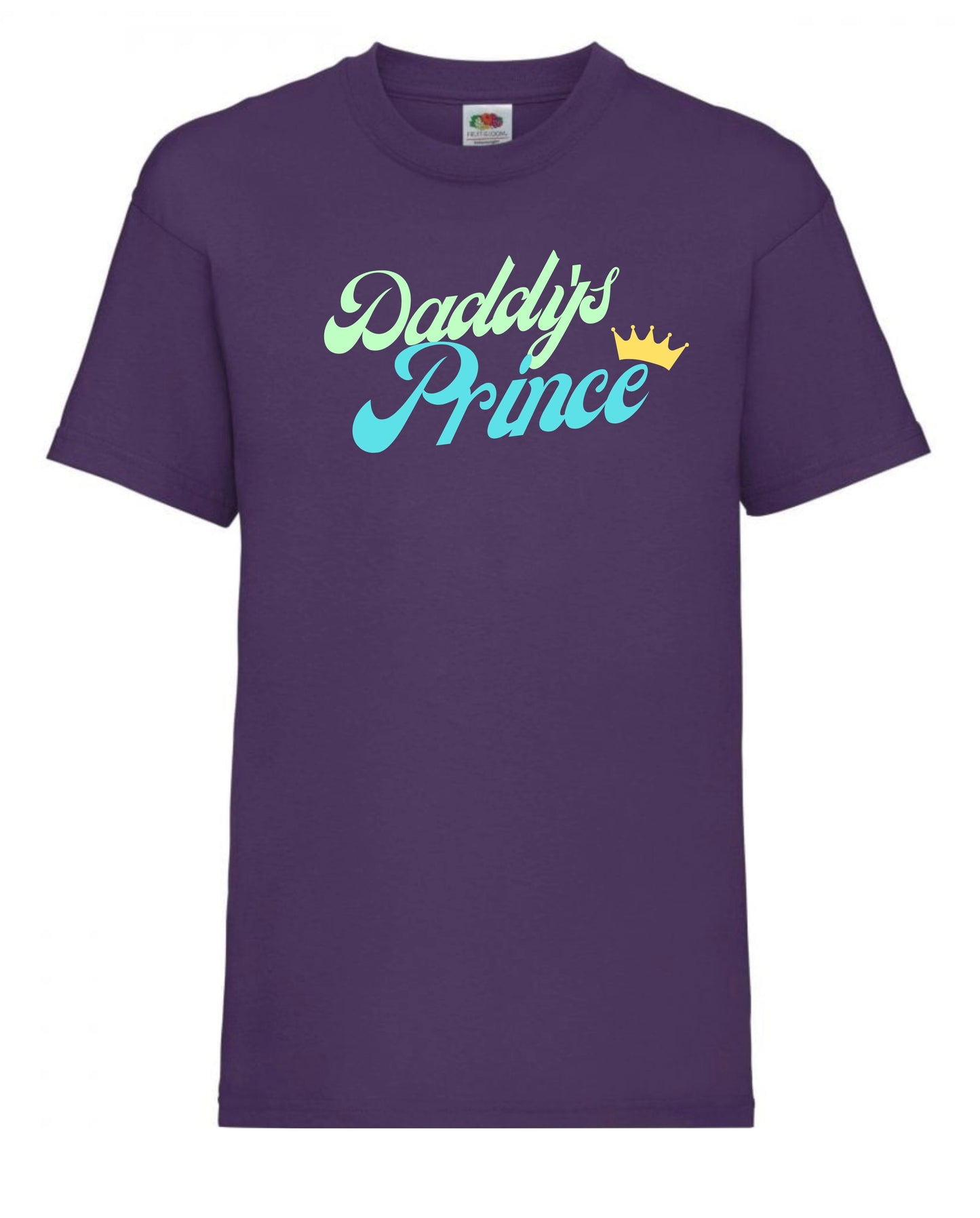 Cute “Daddy’s prince” personalised t-shirt for boys aged 3 to 15 years in 7 colours