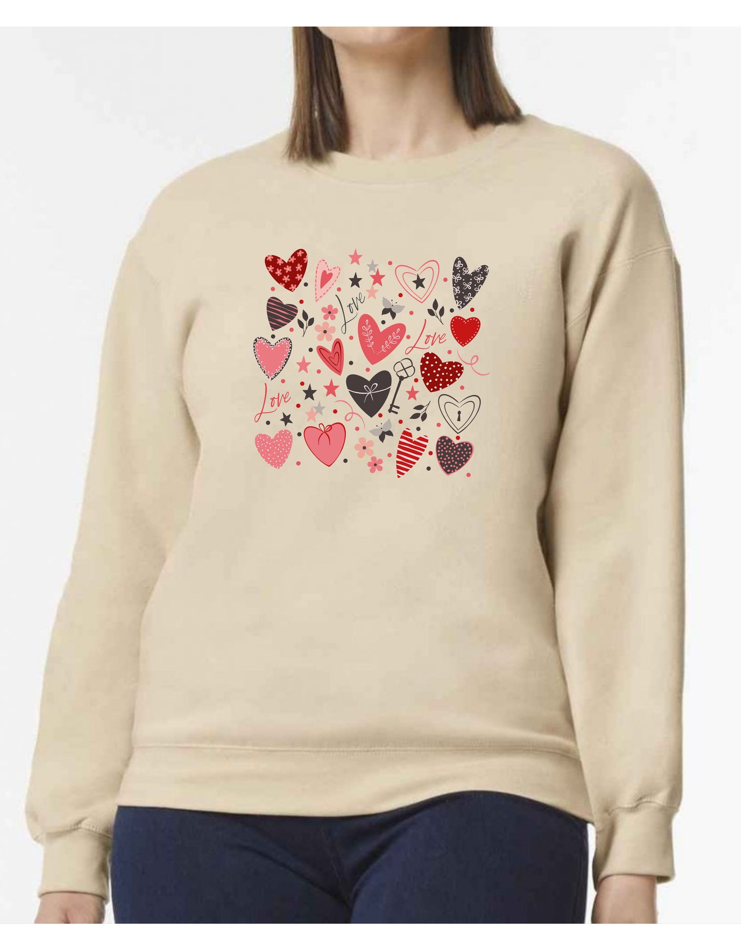 Personalised Valentine’s Day sweatshirt/ love heart sweatshirt