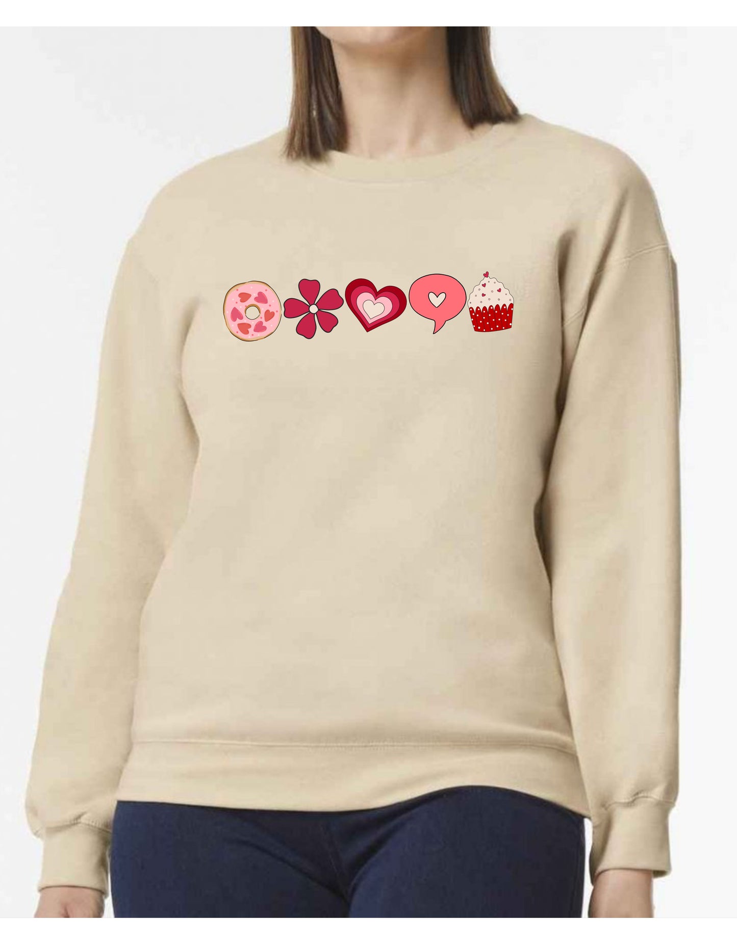 Cute love heart Valentine’s Day sweatshirt