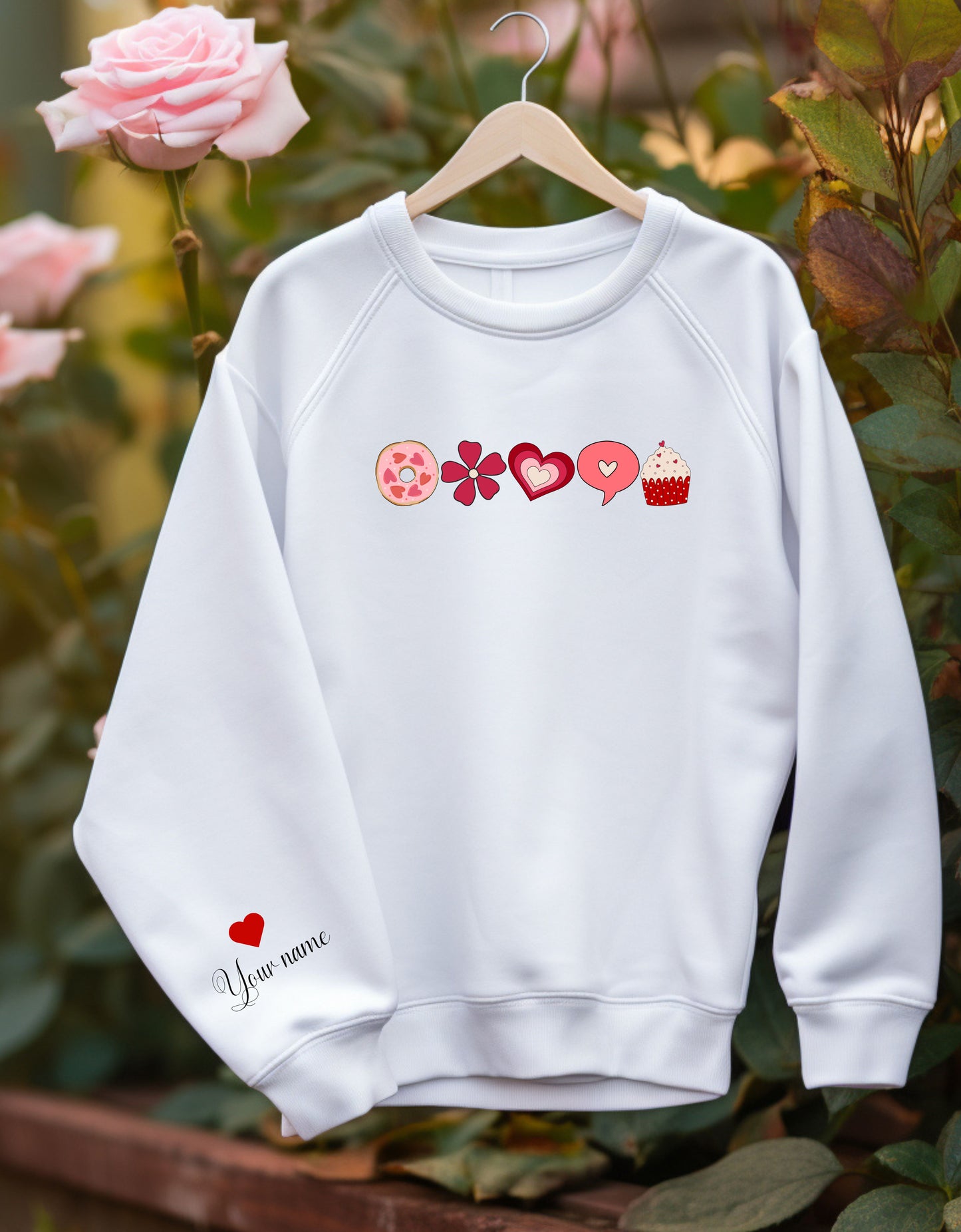 Cute love heart Valentine’s Day sweatshirt