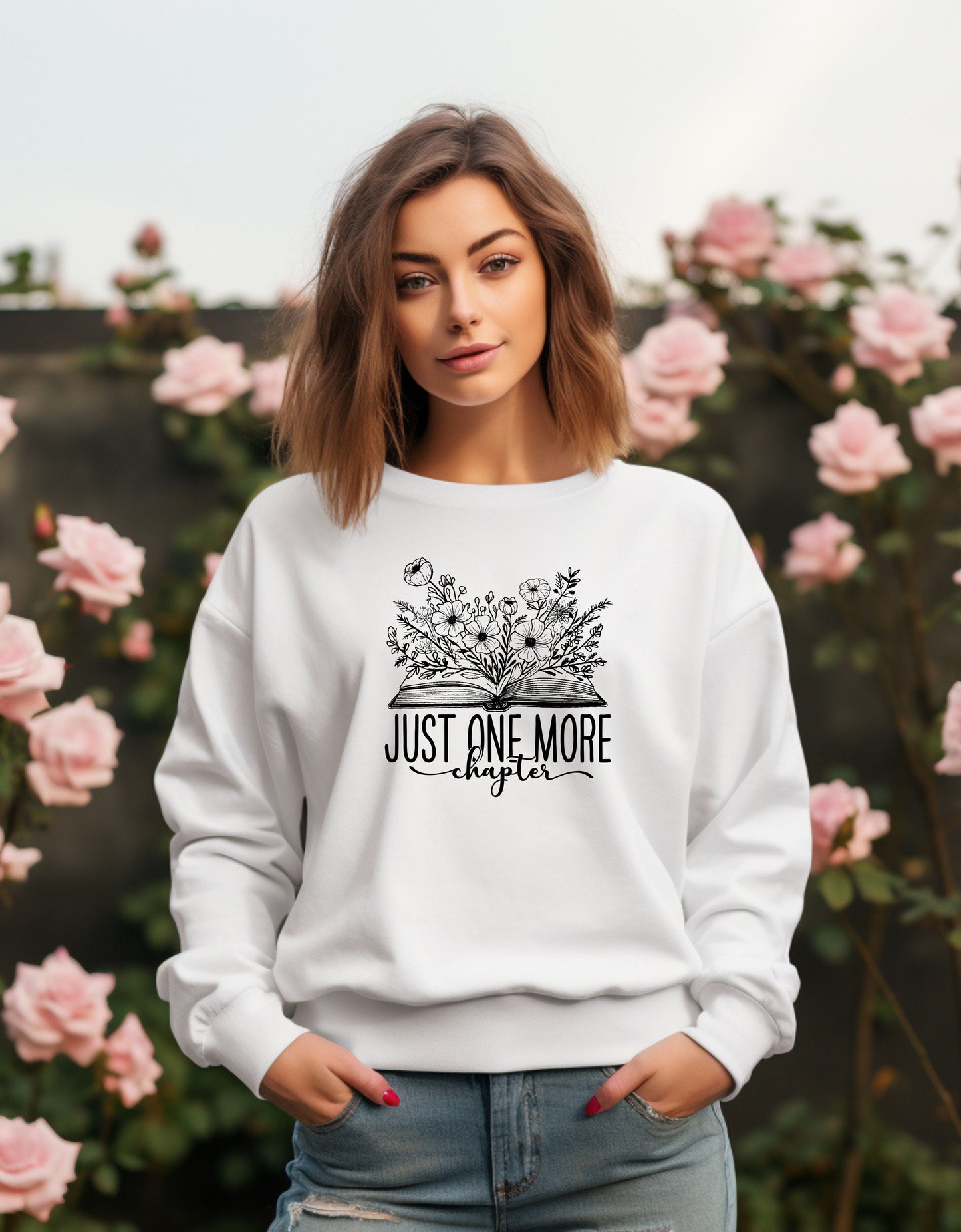 Personalised Just one more chapter sweatshirt, book lover sweatshirt, bookish, book lover gift, booktrovert’s present, gift for her, reader’s gift, birthday present, Mother’s Day gift, present for friends