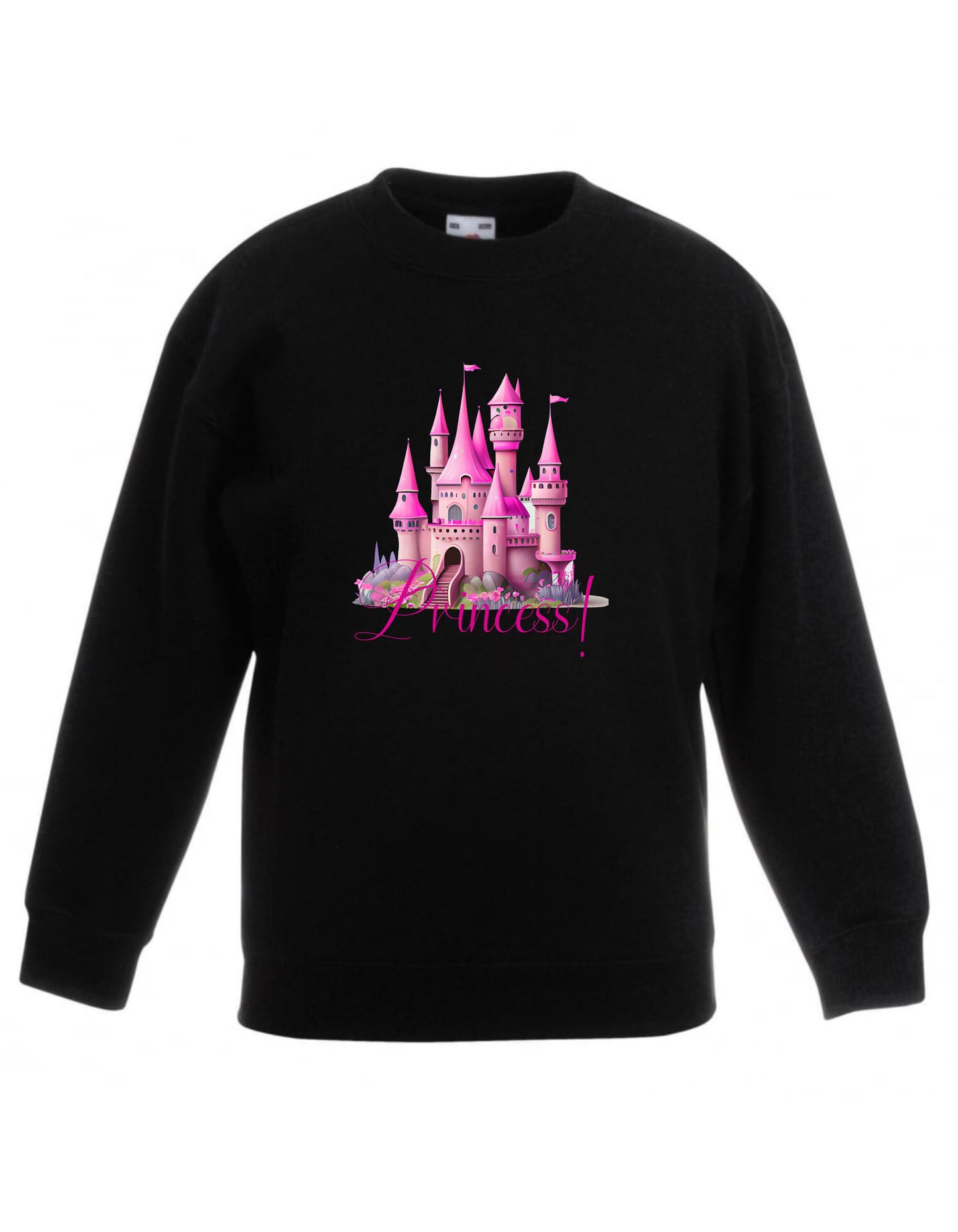 Kid’s Crew Neck Fleece Sweatshirt with Princess Castle design