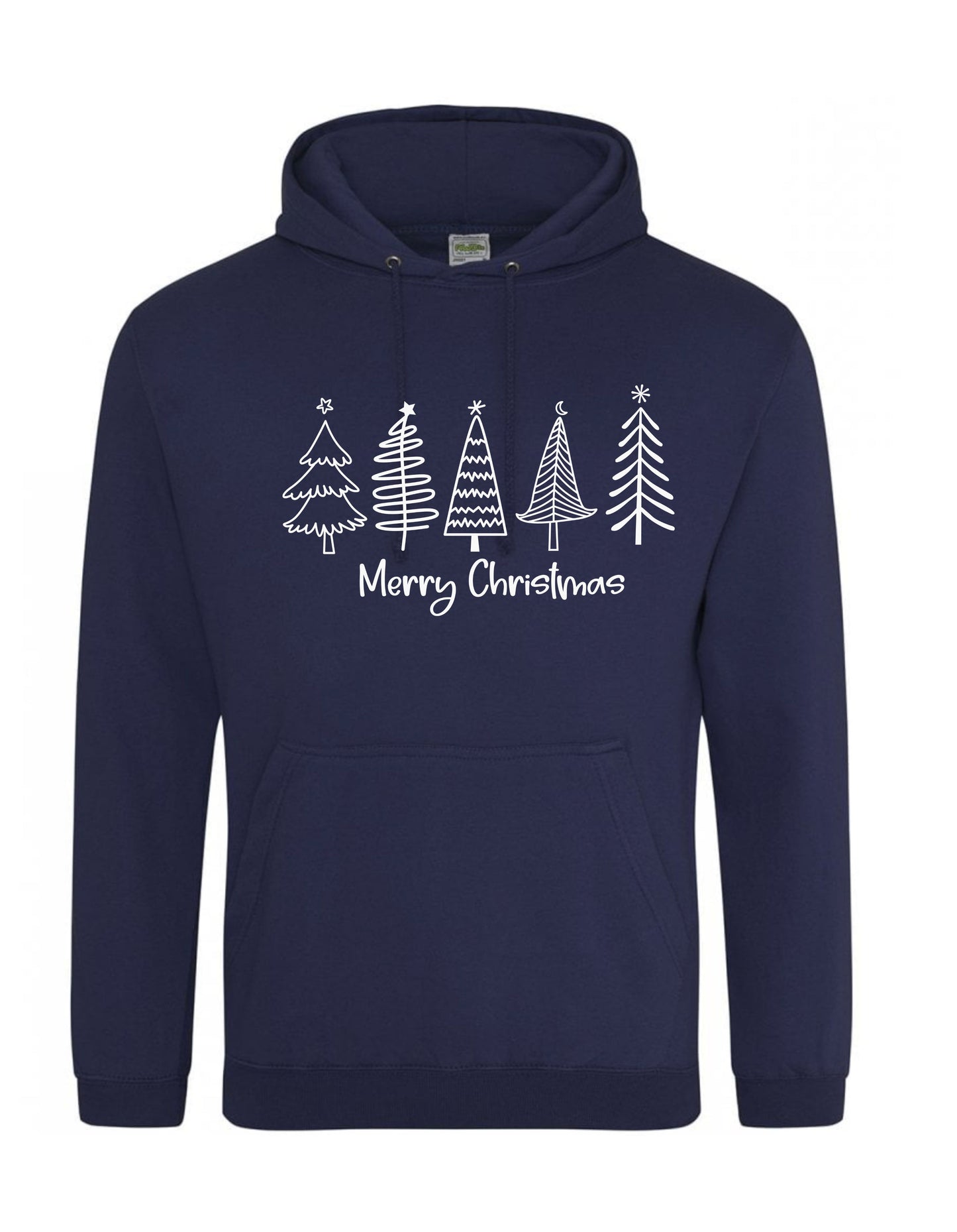 Personalised Merry Christmas Hoodies for Adults in various colours