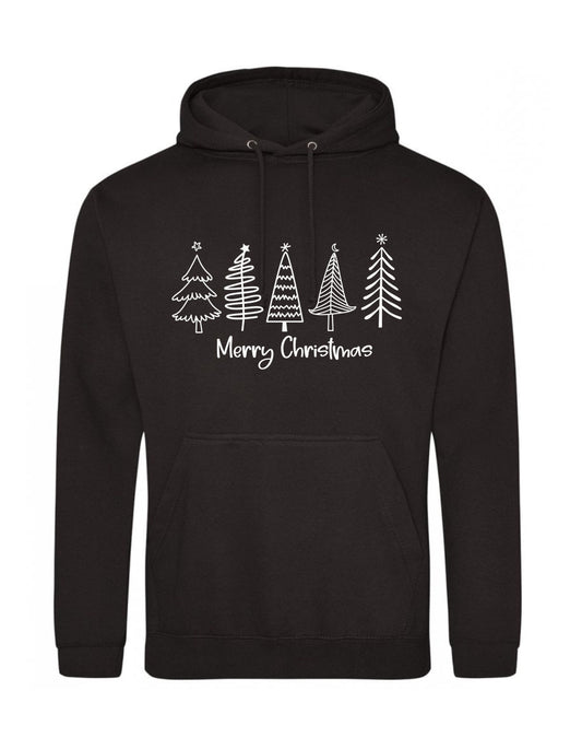 Personalised Merry Christmas Hoodies for Adults in various colours