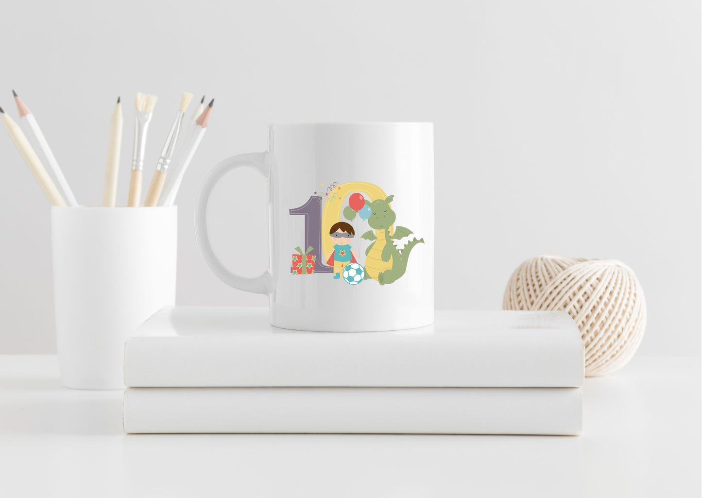 Personalised birthday mug for boys aged 3 to 10 years