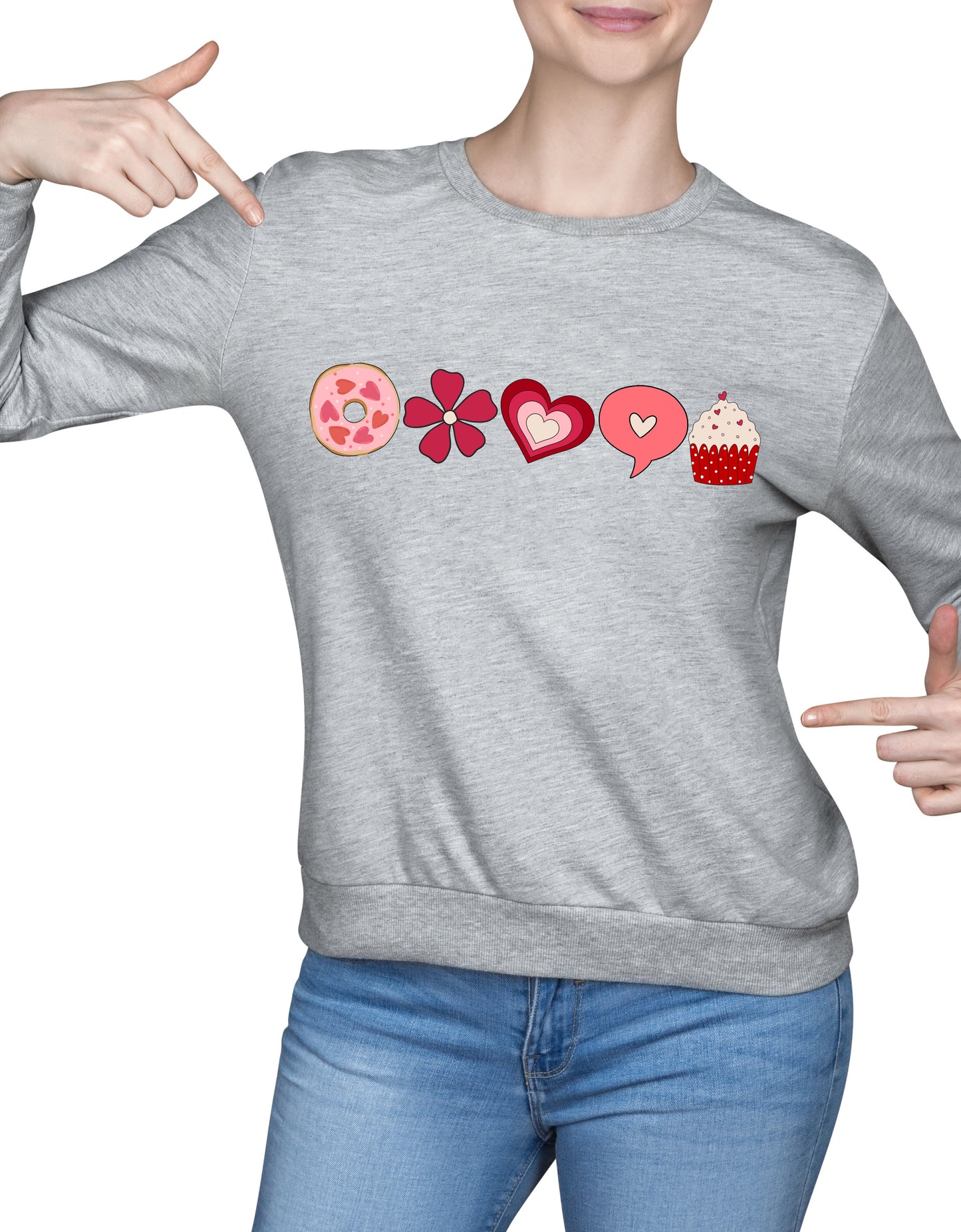 Cute love heart Valentine’s Day sweatshirt