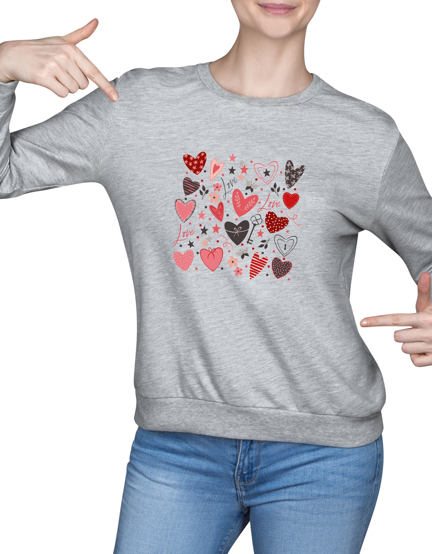 Personalised Valentine’s Day sweatshirt/ love heart sweatshirt