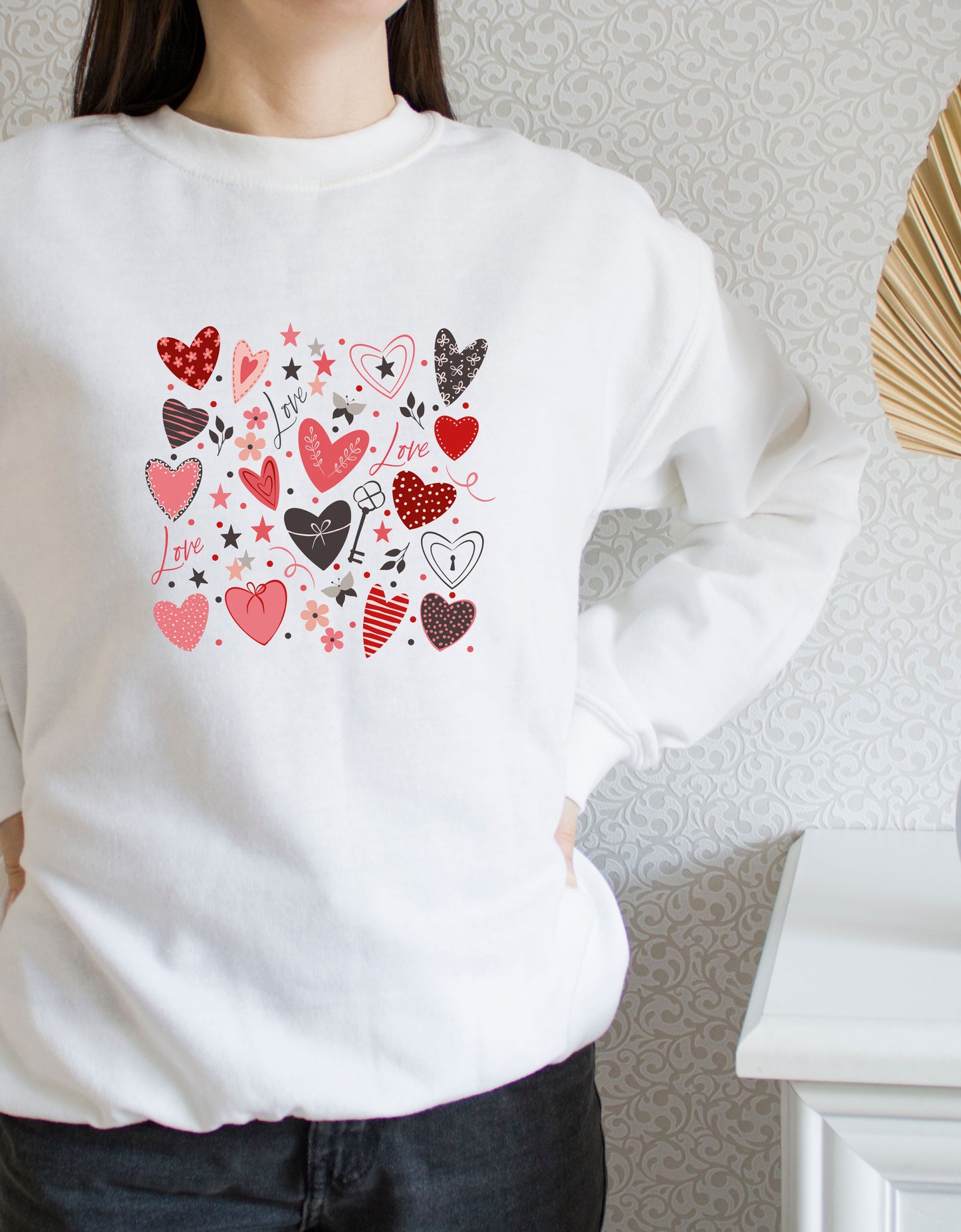 Personalised Valentine’s Day sweatshirt/ love heart sweatshirt