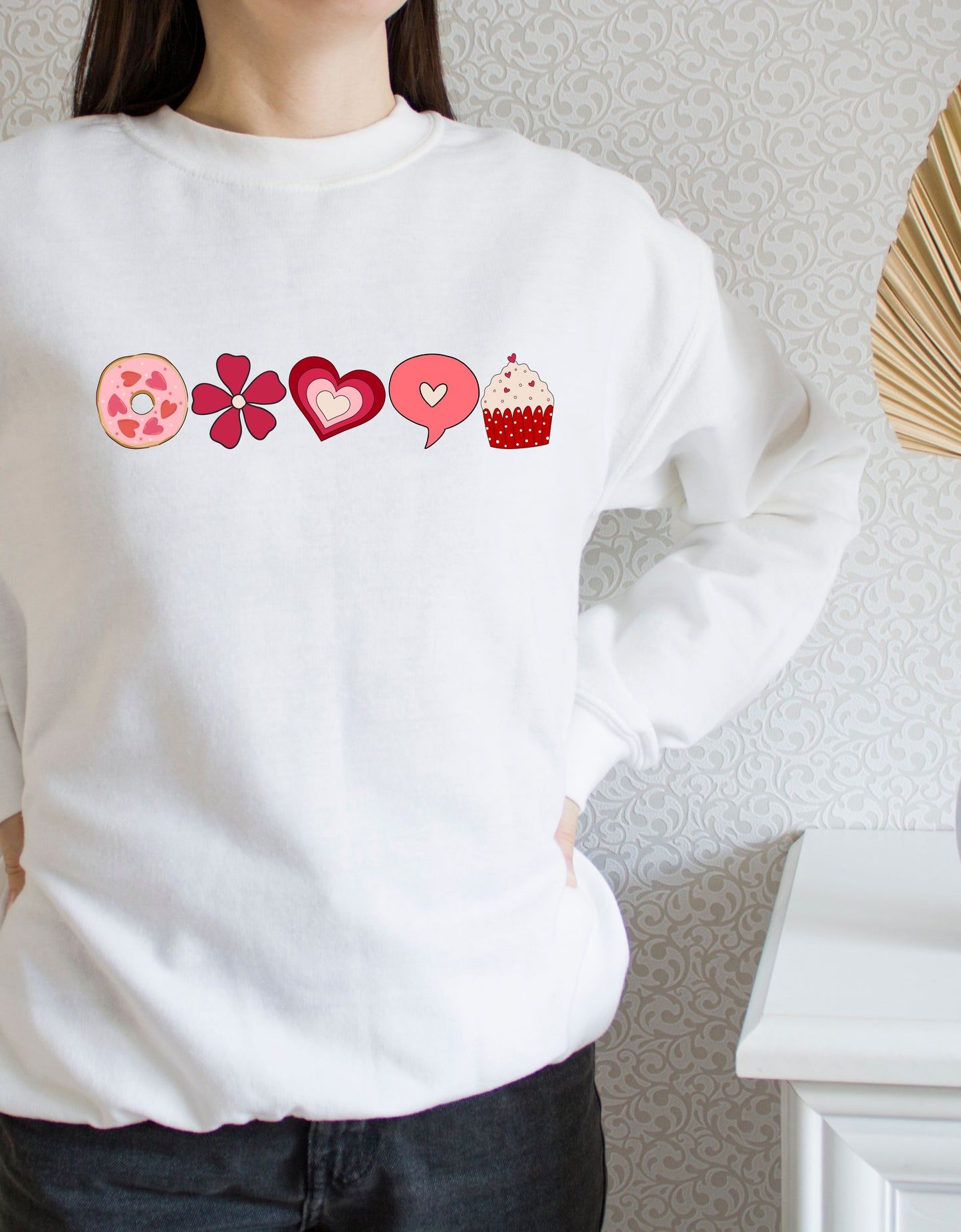 Cute love heart Valentine’s Day sweatshirt