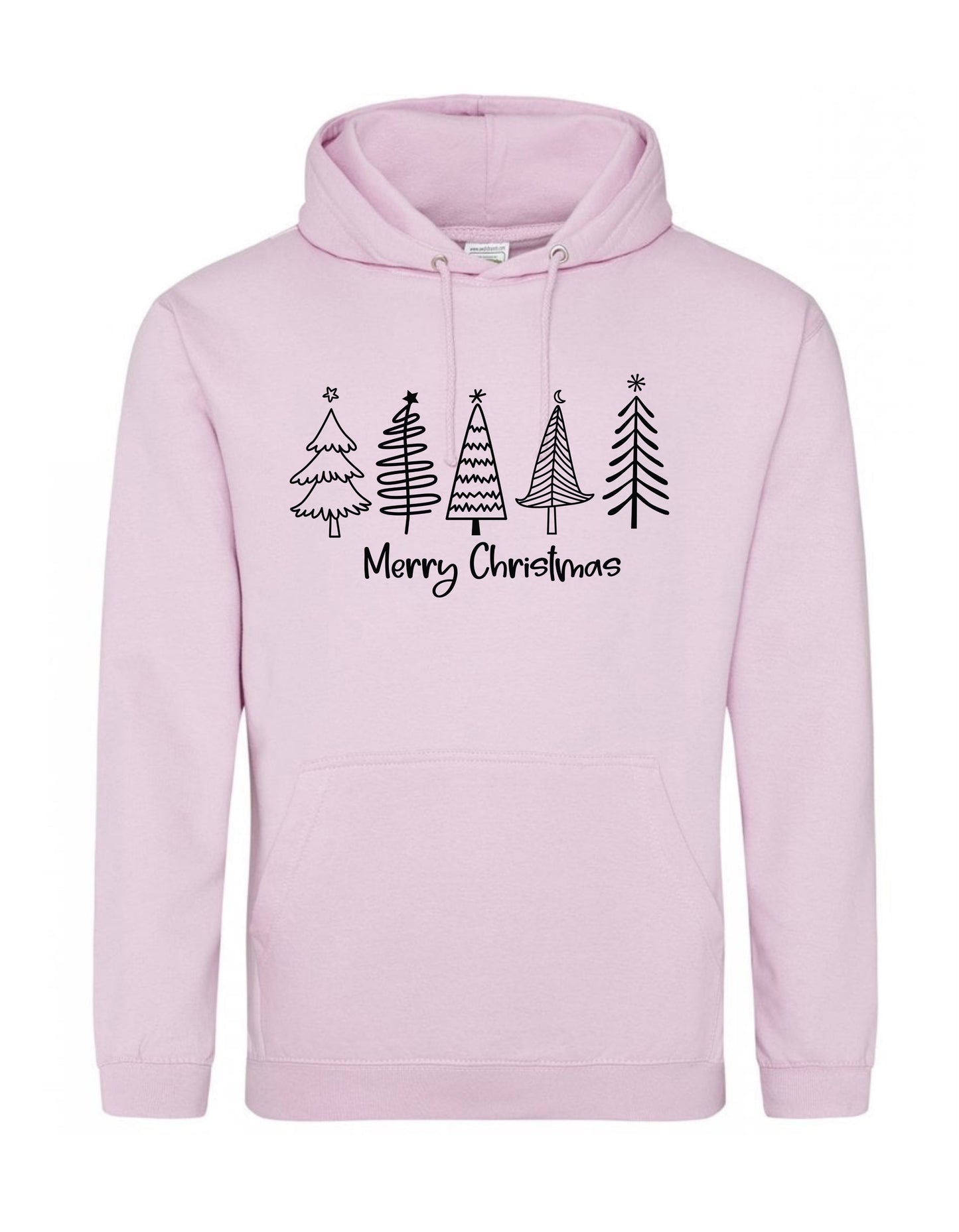 Personalised Merry Christmas Hoodies for Adults in various colours