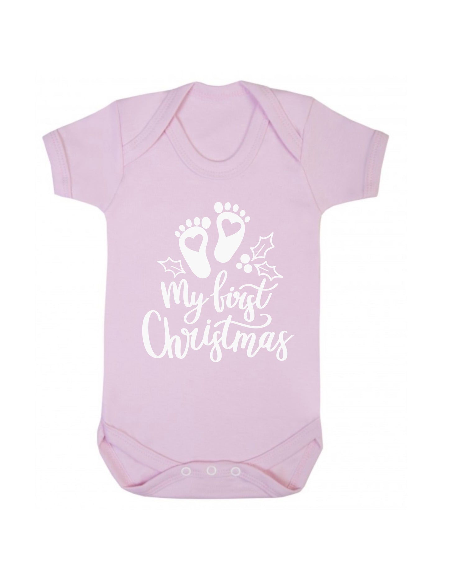 Personalised Christmas Baby suit in various colours