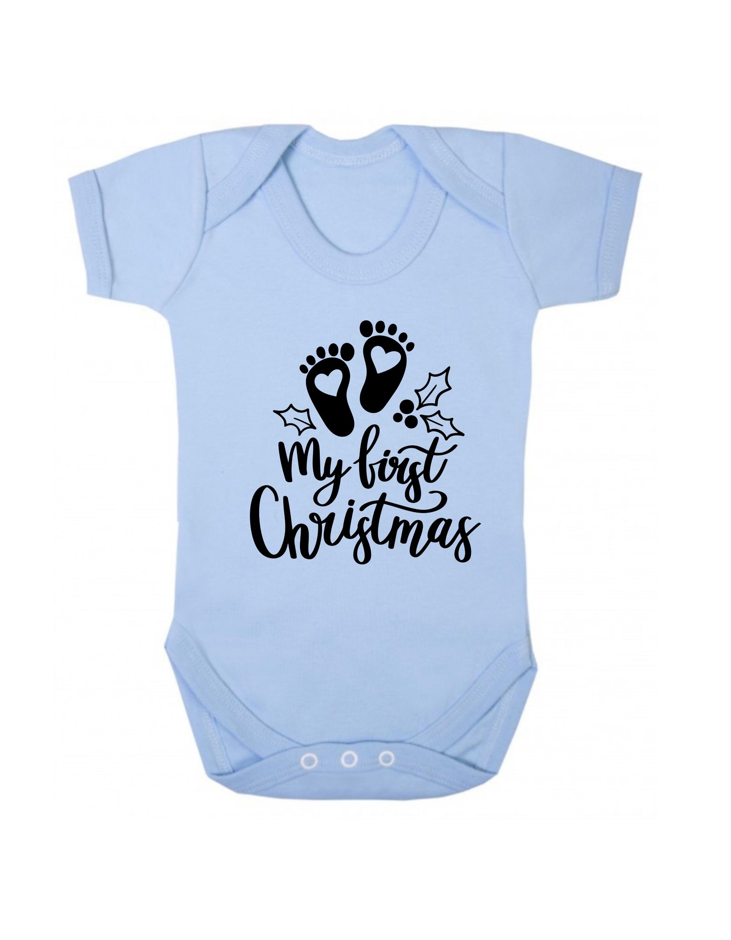 Personalised Christmas Baby suit in various colours